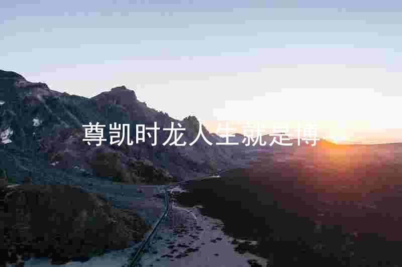 尊凯时龙人生就是博
